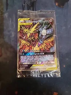 2019 Pokemon Moltres & Zapdos & Articuno GX ETB Promo SM210 | Sealed | - Image 1