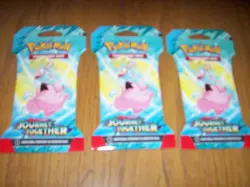 3 POKEMON TCG SCARLET & VIOLET JOURNEY TOGETHER BOOSTER PACKS - Image 1