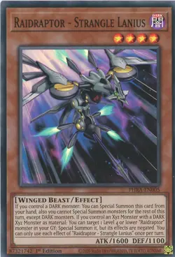 Yugioh Raidraptor - Strangle Lanius PHRA-EN005 Super Rare 1st Edition NM - Image 1