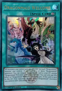 BLMM-EN066 DRAGONMAID WELCOME EMBLAZONED ULTRA RARE 1ST EDITION YuGiOh CARD - Image 1