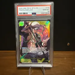 One Piece CCG Trafalgar Law OP10-119 Secret Rare English PSA Grade 10 - Image 1
