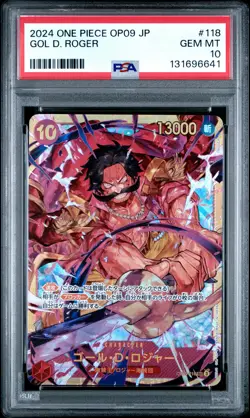 2024 ONE PIECE JAPANESE OP09-EMPERORS IN THE NEW WORLD #118 GOL D. ROGER PSA 10 - Image 1