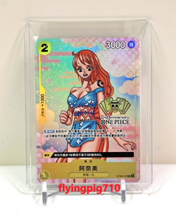 One Piece Chinese Card Game 2nd Anniversary Nami OP06 101 R Alt Art - Image 1