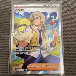Arven 235/198 Scarlet & Violet Base NM Full Art Trainer Pokemon Card - Image 1
