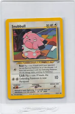 SNUBBULL 74/111 - Neo Genesis Set - VINTAGE WOTC Pokemon Card - Unlimited - LP - Image 1