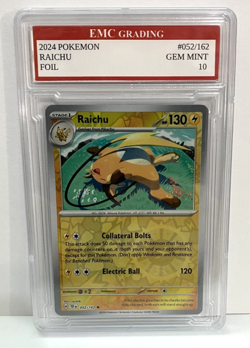 RAICHU #052/162 FOIL Pokemon 2024 Card GRADED 10 MINT TCG CCG - Image 1
