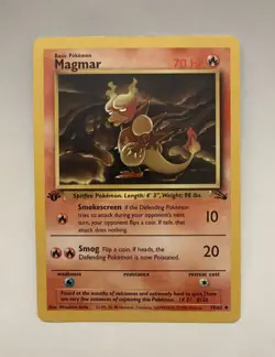 Magmar 39/62 - 1st Edition - Fossil Pokemon Card - LP Uncommon - Image 1