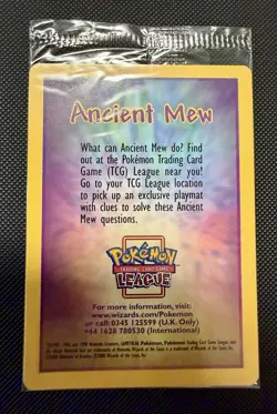 Pokemon Ancient Mew Movie Promo Card 2000 Foil Holofoil Mint NEW Sealed - Image 2