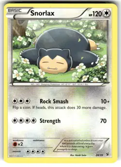 Snorlax 26/39 Kalos Starter Set Pokemon TCG Card Common Near Mint NM Exclusive - Image 1