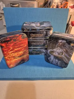 Lot of 5 Magic The Gathering Lord of the Rings 💥EMPTY TINS💥 4 Galadriel 1 Ring - Image 1