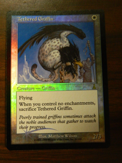 MTG Urza's Destiny FOIL Rare Tethered Griffin Excellent - NM Condition - Image 1