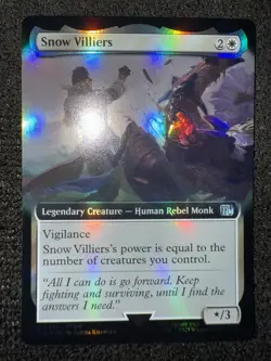 MTG Snow Villiers Extended Art FOIL Final Fantasy Magic The Gathering - Image 1