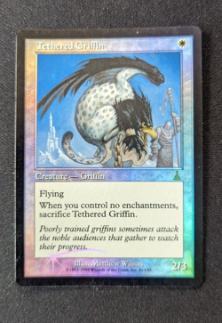 Magic Mtg FOIL Urza's Destiny Tethered Griffin lightly played - Image 1