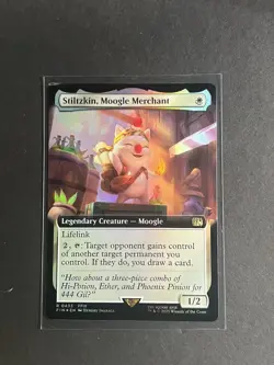 Stiltzkin, Moogle Merchant (Extended Art) Foil - Final Fantasy x MTG - Image 1