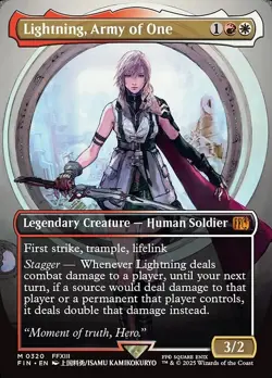 Lightning, Army of One-Final Fantasy-Borderless-Foil-320-NM - Image 1