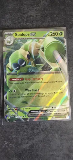 Pokemon Spidops EX 019/198 Scarlet Violet Holo Double Rare Card NM Condition - Image 1