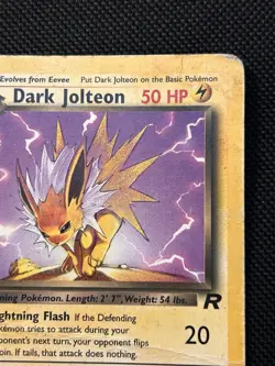 DARK JOLTEON 38/82 UNCOMMON TEAM ROCKET POKEMON 1ST EDITION DMG - Image 2