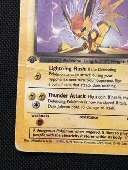 DARK JOLTEON 38/82 UNCOMMON TEAM ROCKET POKEMON 1ST EDITION DMG - Image 4