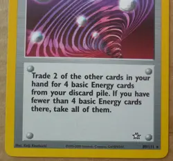 Super Energy Retrieval 89/111 Rare Non-Holo Neo Genesis Pokemon Trainer NM/LP - Image 3