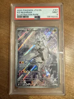 2025 Pokemon SV Journey Together JTG EN N's Reshiram IR #167/159 PSA 9 - Image 1