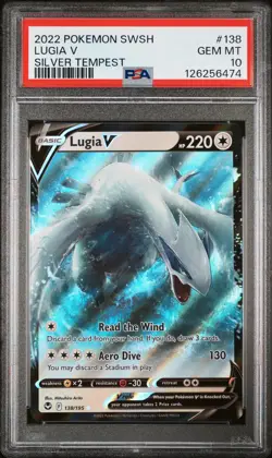PSA 10 Lugia V #138 Pokemon SWSH Silver Tempest English 2022 - Image 1