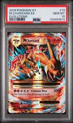 PSA 10 Gem Mint Mega Charizard EX 13 XY Evolutions 2016 Pokemon - Image 1