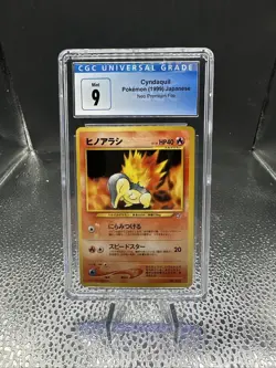 1999 Pokemon Japanese Cyndaquil No.155 Neo Premium File CGC 9 MINT - Image 1