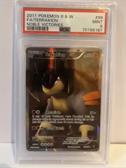 A POKEMON PSA 9 MINT 2011 BW Noble Victories Terrakion 99/101 Full Art - Image 1