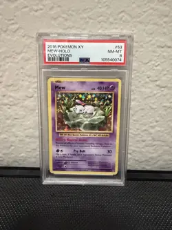 2016 Pokemon XY Evolutions - #53 MEW HOLO - NM-MT PSA 8 - Image 1