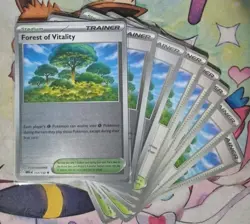 8x Forest of Vitality Playset 117/132 Inc. 3 Reverse Holo Mega Evolution Pokemon - Image 1