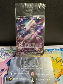 Pokemon TCG: Mewtwo v Full Art Black Star Promo SWSH229 New/Sealed - Image 1