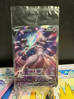 Pokemon TCG: Mewtwo v Full Art Black Star Promo SWSH229 New/Sealed - Image 2