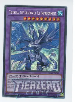 Yugioh Trishula, the Dragon of Icy Imprisonment BLAR-EN048 Secret Rare 1st NM/LP - Image 1