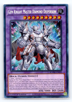 Gem-Knight Master Diamond Dispersion - BLMM-EN020 Secret Rare 1st Edition Yugioh - Image 1