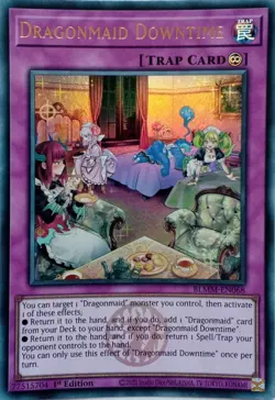 BLMM-EN068 DRAGONMAID DOWNTIME EMBLAZONED ULTRA RARE 1ST EDITION YuGiOh CARD - Image 1