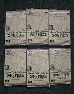 6x One Piece TCG 25th Anime Collection Booster Packs Sealed EB02 bundle - Image 1