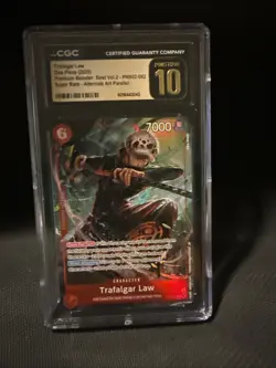 One Piece TCG | Trafalgar Law PRB02-002 Alternate Art One Piece CGC PRISTINE 10 - Image 1
