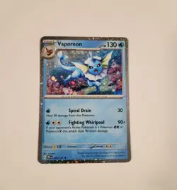 Pokemon Prismatic Evolutions Vaporeon TCG Mini Tin Sealed + Vaporeon Foil Card - Image 3