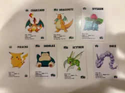 1998 KFC Pokemon Mini Cards Set Lot Charizard Snorlax Pikachu Dragonite + More - Image 1