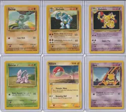 POKEMON BASE SET CARD LOT Charmander Pikachu Dewgong Shadowless Poliwrath HOLO - Image 3