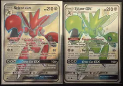 Pokemon Shiny Scizor GX Hidden Fates Shiny Vault MINT + FULL ART NM 2 CARD LOT ! - Image 2