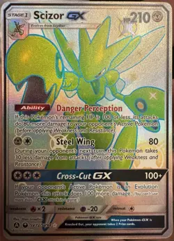 Pokemon Shiny Scizor GX Hidden Fates Shiny Vault MINT + FULL ART NM 2 CARD LOT ! - Image 3