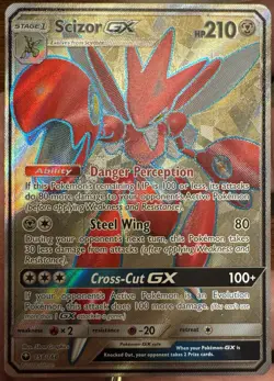 Pokemon Shiny Scizor GX Hidden Fates Shiny Vault MINT + FULL ART NM 2 CARD LOT ! - Image 4