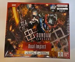 New Sealed GD02 Gundam Card Game Dual Impact Booster Box Ready to Ship - Image 1