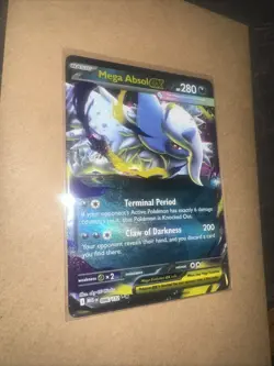 Mega Absol EX Pokemon Card - Terminal Period & Claw of Darkness Moves - Image 3