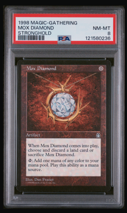 PSA 8 MINT NM - Mox Diamond - Stronghold - ACTUAL CARD - US SELLER - Image 1