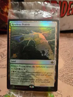 MTG Restless Prairie Prerelease Cards Promo Foil Rare Sealed NM - Image 1