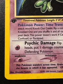 1st Edition Celebi 3/64 Neo Revelation Pokemon Card Holo Foil Rare HP - Image 5