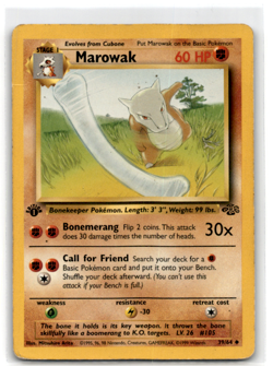 Pokemon Card - Marowak Jungle 39/64 Uncommon 1st Edition - Image 1