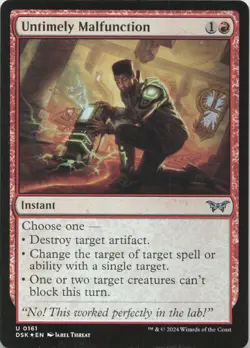 Untimely Malfunction - FOIL - U Duskmourn: House of Horror 161 - MTG - Image 1